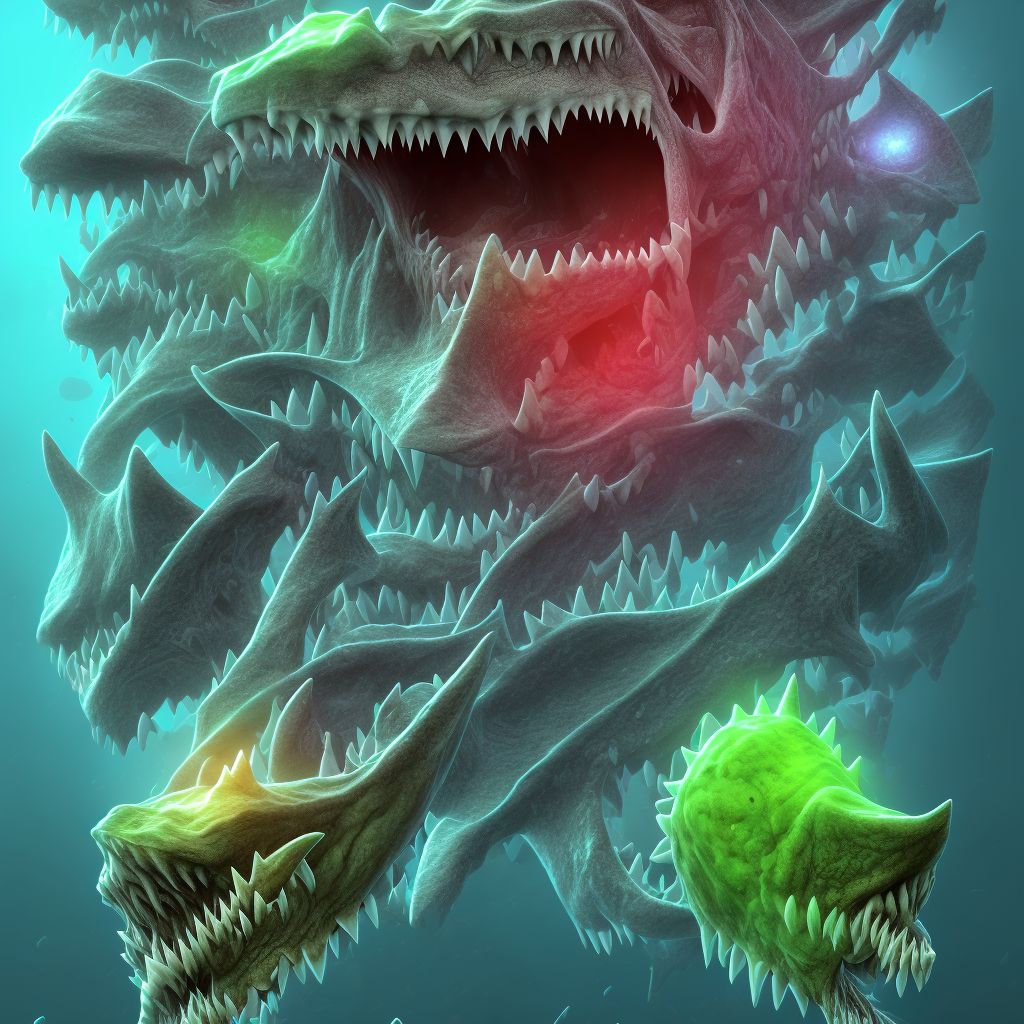 Disease of jaws, unspecified digital illustration