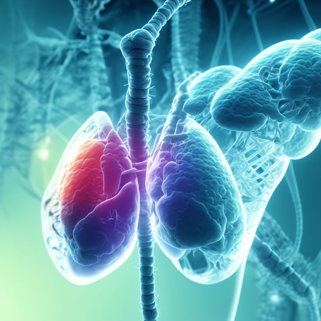 Lung involvement in systemic lupus erythematosus digital illustration