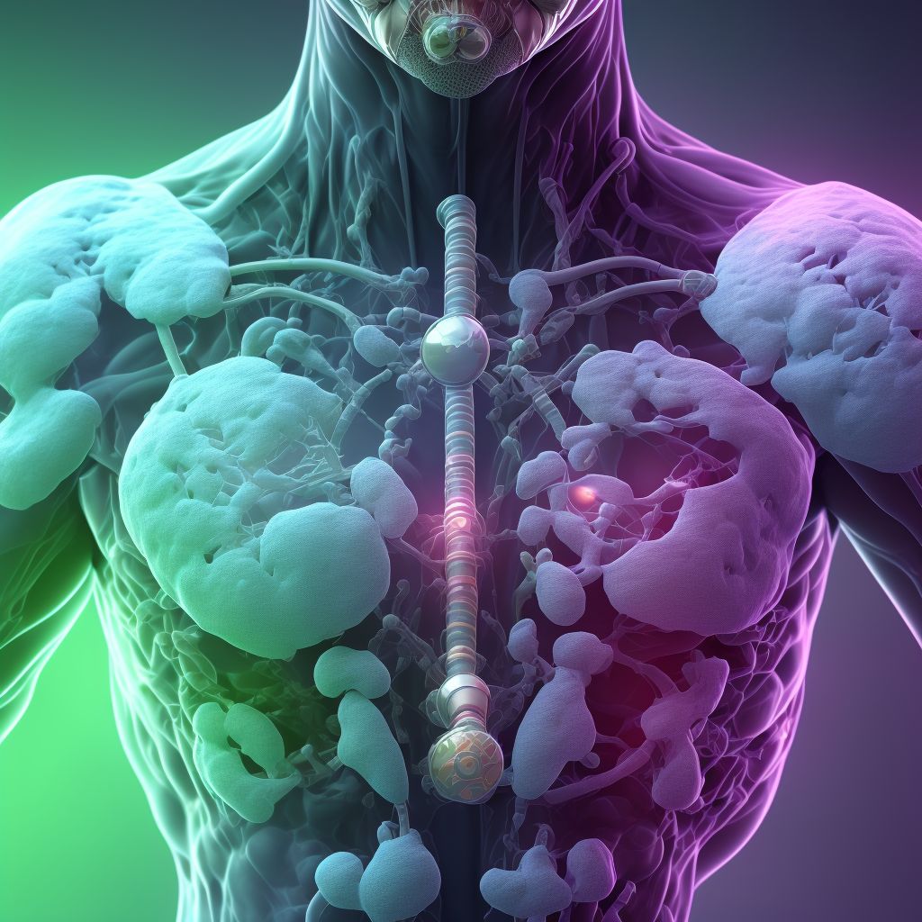 Polymyositis with respiratory involvement digital illustration