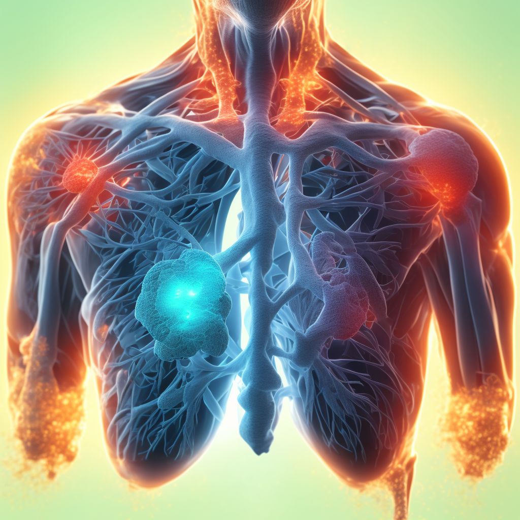 Systemic sclerosis with lung involvement digital illustration