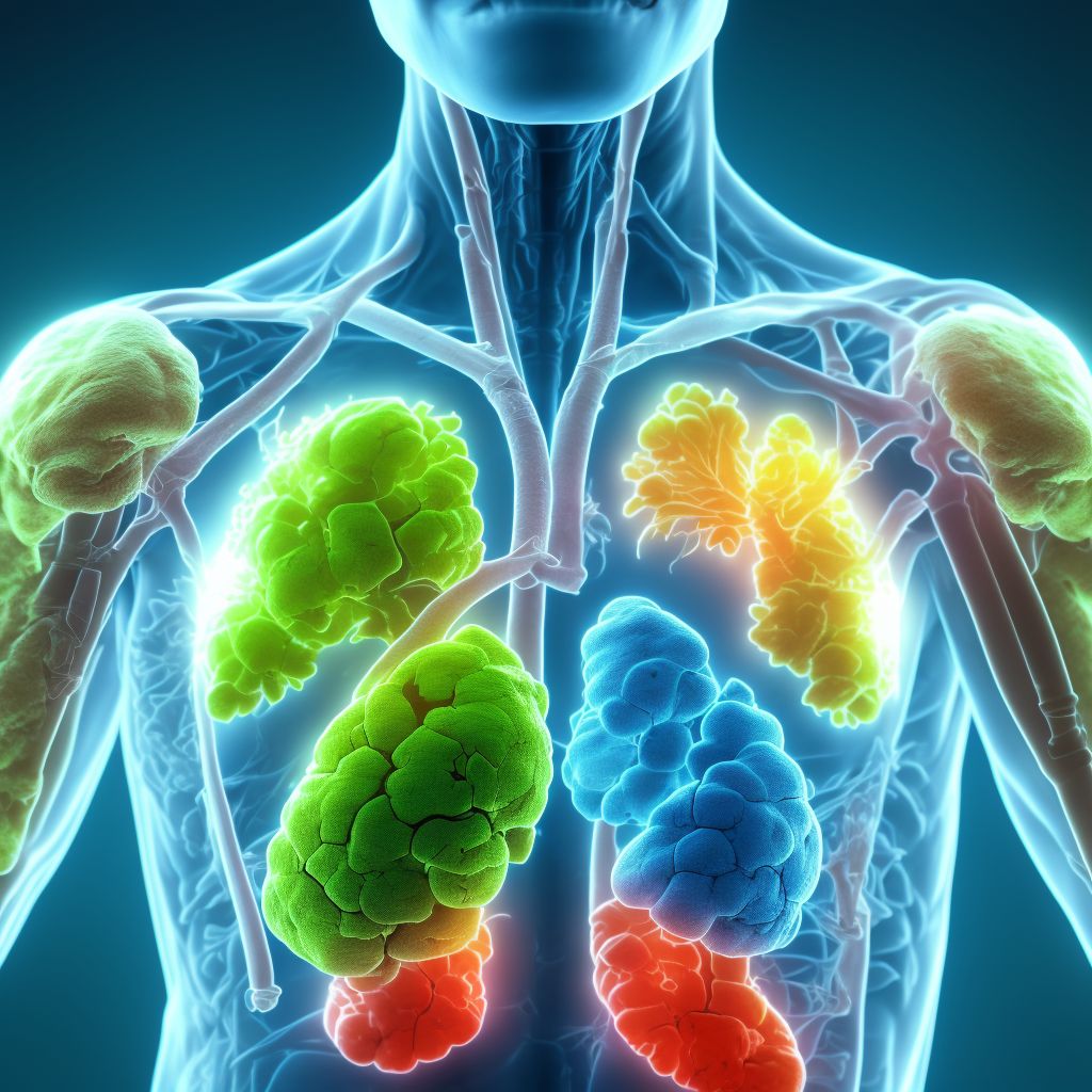 Sjogren syndrome with lung involvement digital illustration