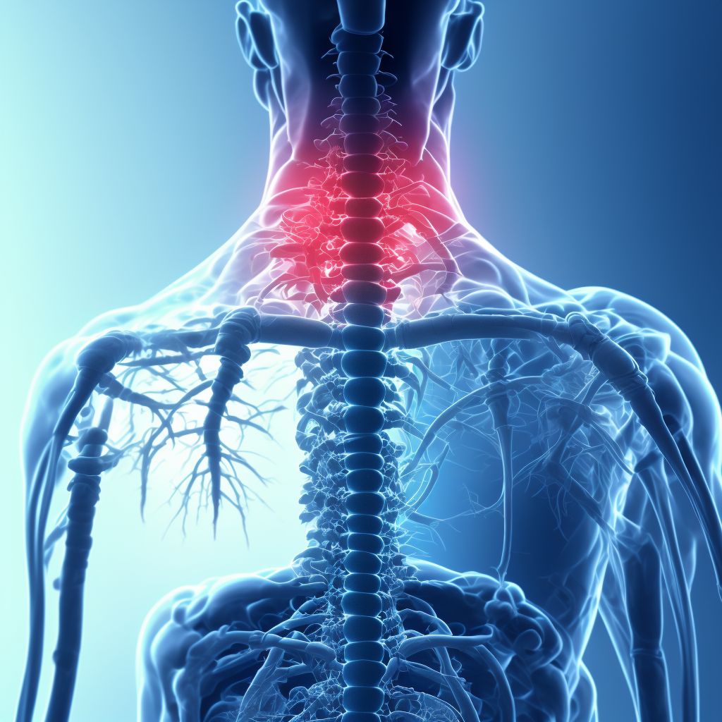 Postural kyphosis, thoracic region digital illustration