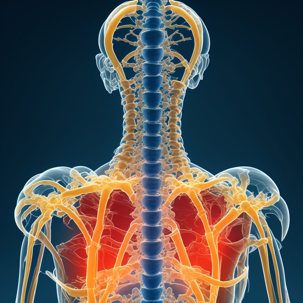 Postural kyphosis, thoracolumbar region digital illustration