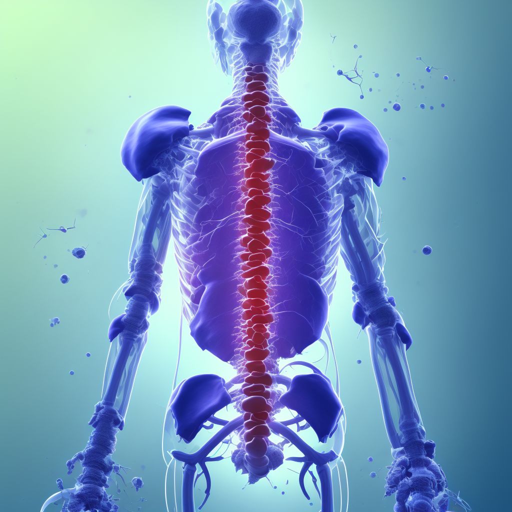 Other secondary kyphosis, site unspecified digital illustration