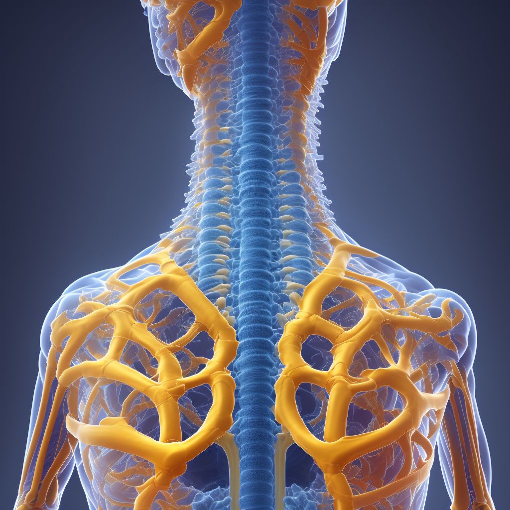 Unspecified kyphosis, thoracolumbar region digital illustration