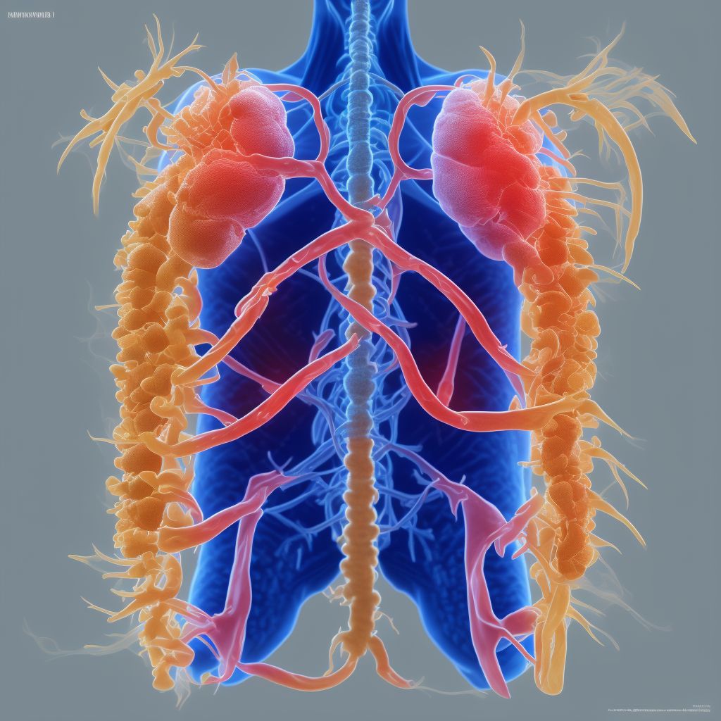 Flatback syndrome, lumbosacral region digital illustration