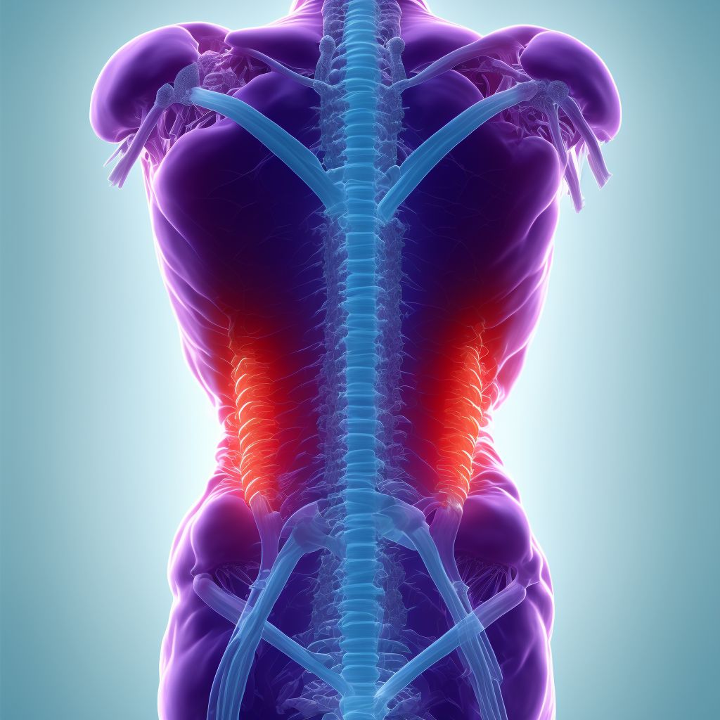 Postural lordosis, lumbar region digital illustration