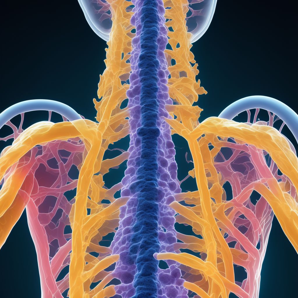 Lordosis, unspecified, thoracolumbar region digital illustration