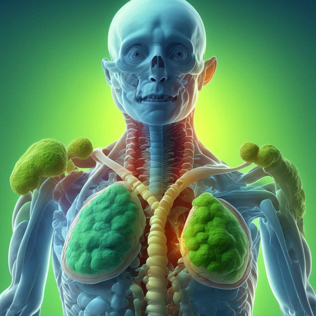 Infantile idiopathic scoliosis, sacral and sacrococcygeal region digital illustration