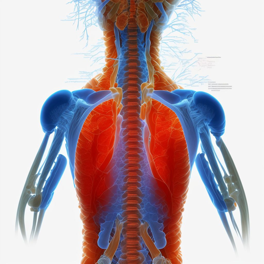 Juvenile idiopathic scoliosis, thoracic region digital illustration