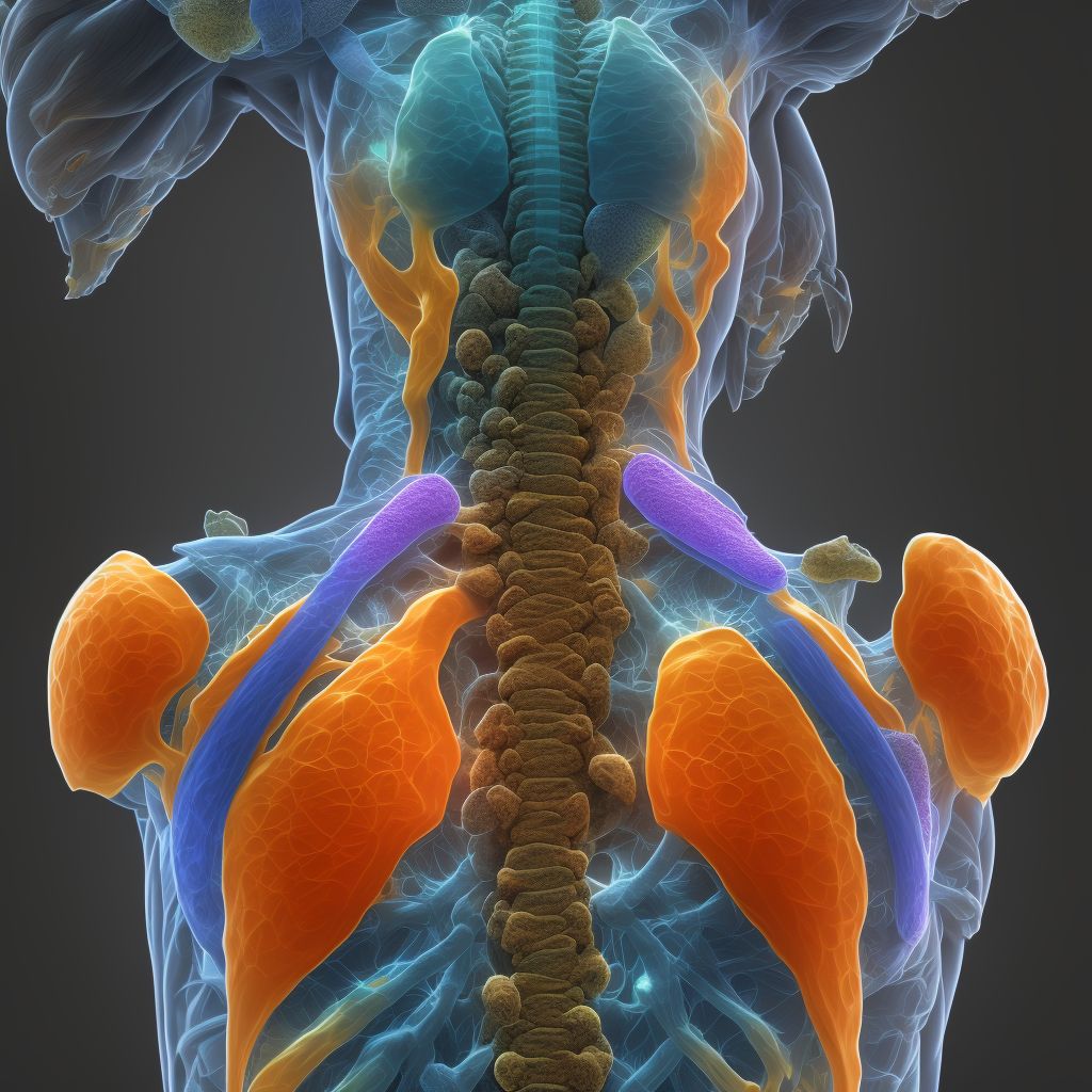 Thoracogenic scoliosis, site unspecified digital illustration