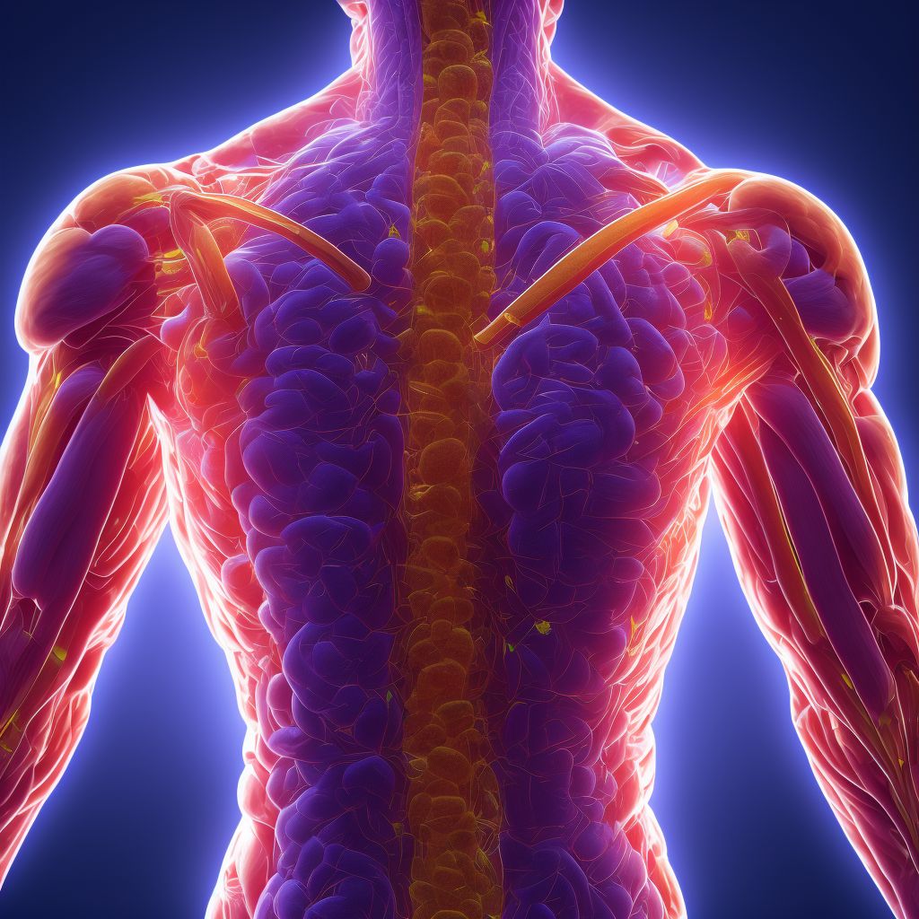 Neuromuscular scoliosis, site unspecified digital illustration