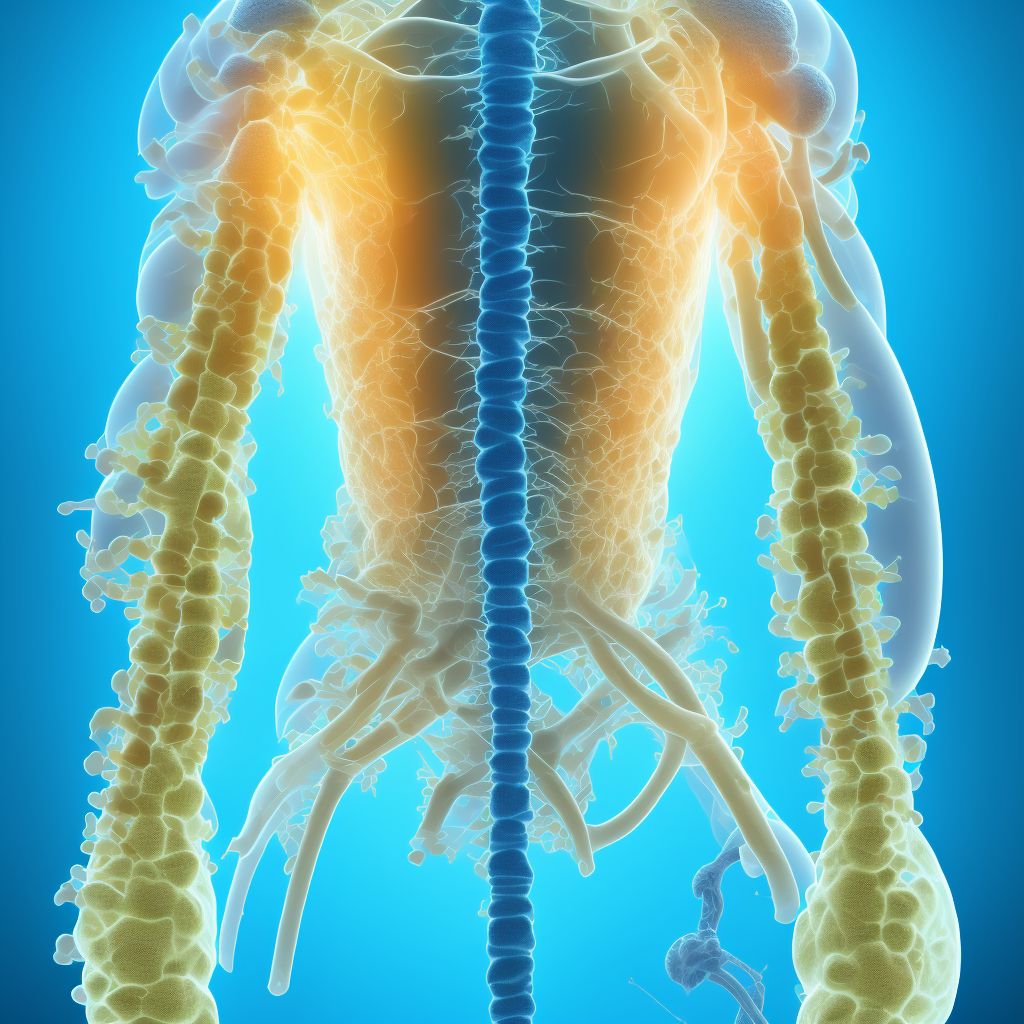 Other forms of scoliosis, lumbosacral region digital illustration