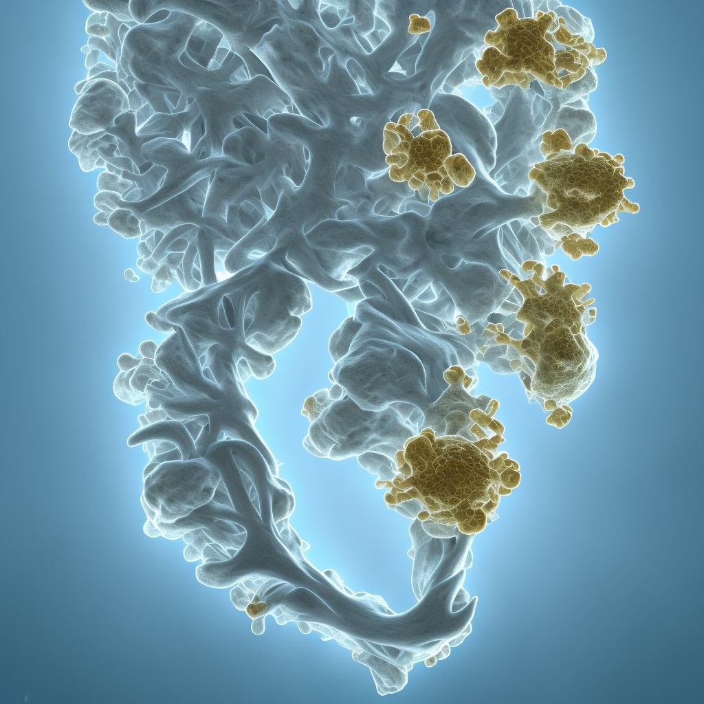 Juvenile osteochondrosis of spine, thoracolumbar region digital illustration