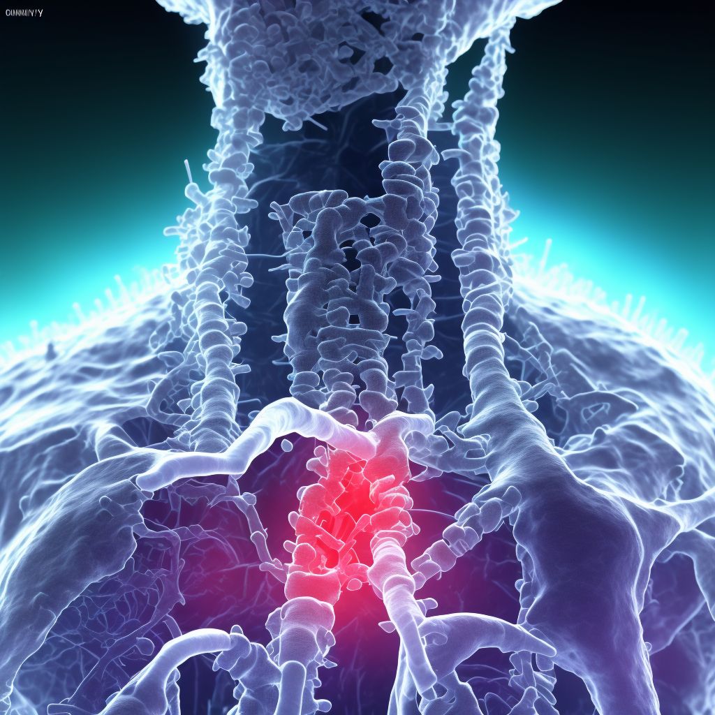 Adult osteochondrosis of spine, thoracolumbar region digital illustration