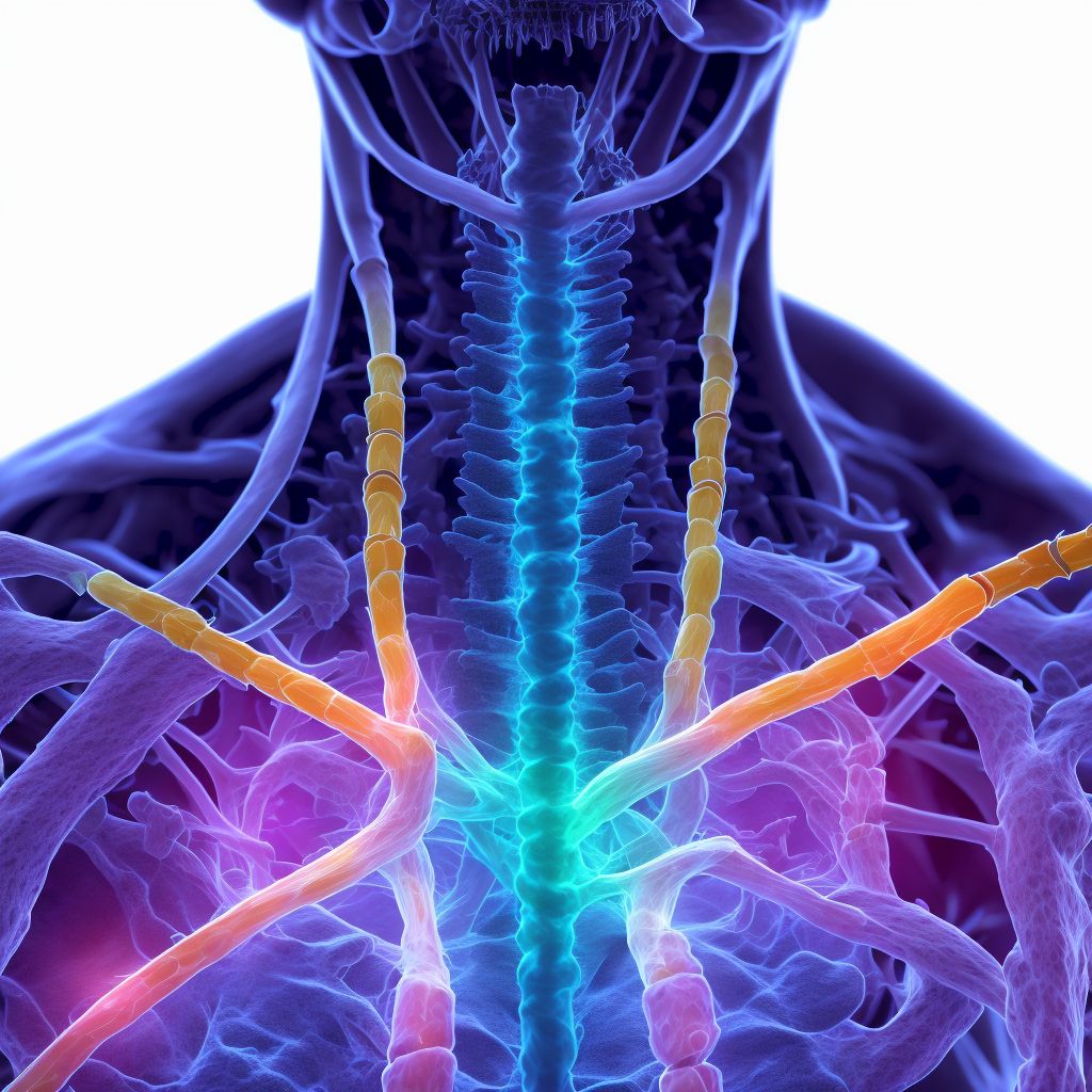 Spondylolysis, cervicothoracic region digital illustration