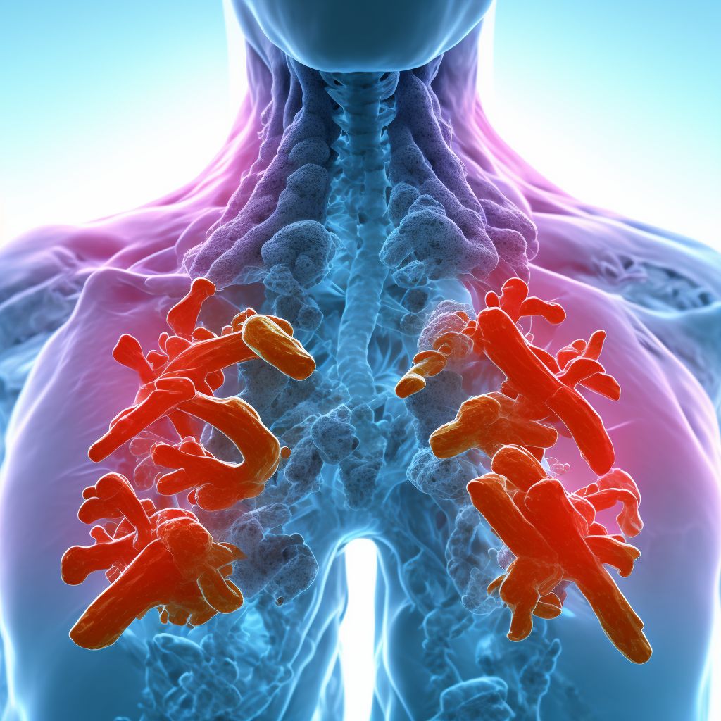 Spondylolysis, thoracic region digital illustration