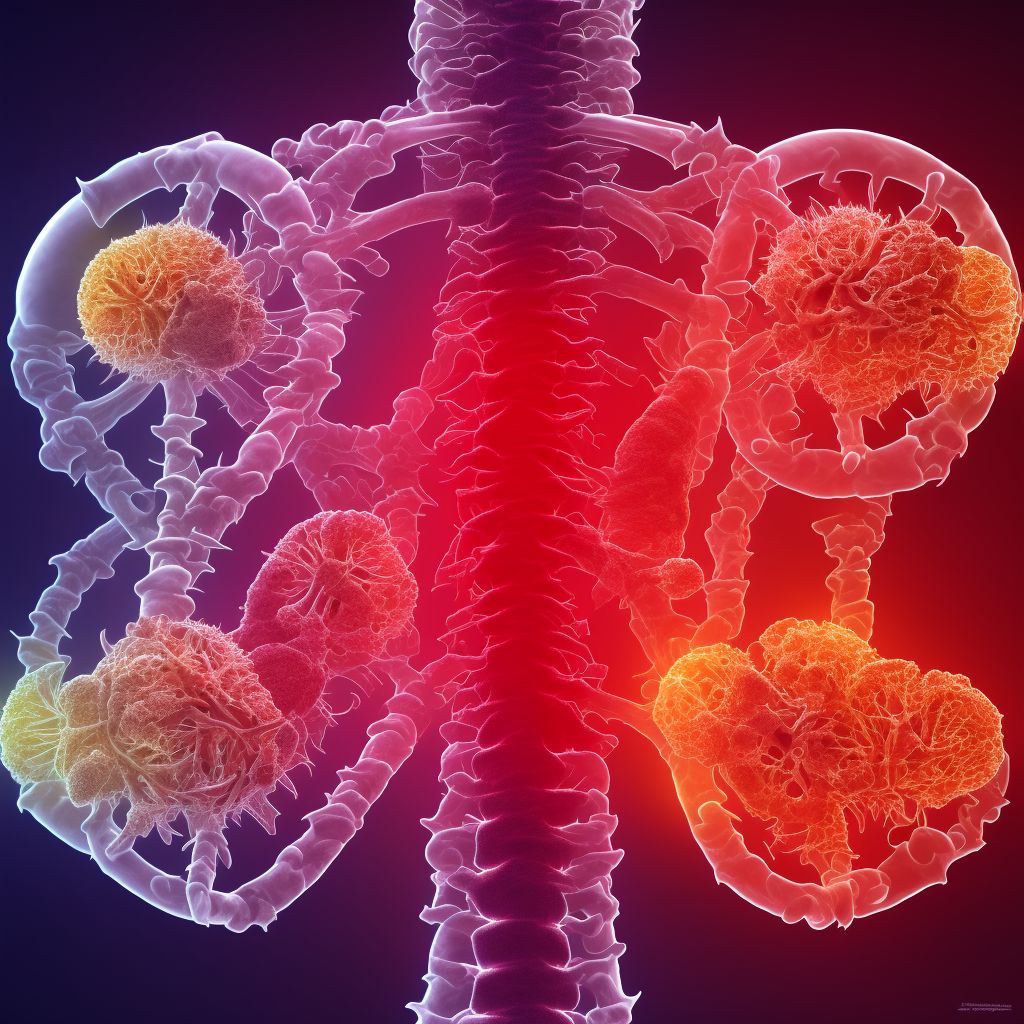 Fusion of spine, sacral and sacrococcygeal region digital illustration