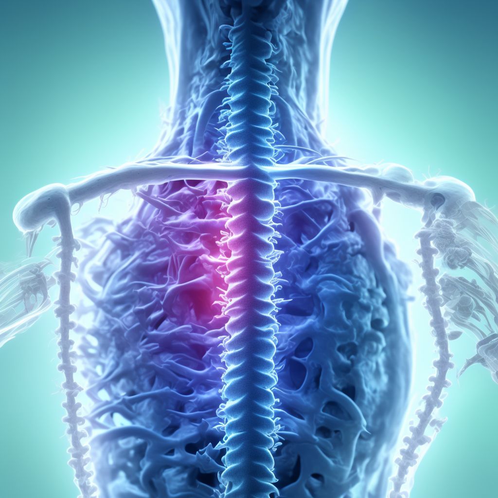 Other recurrent vertebral dislocation, thoracolumbar region digital illustration