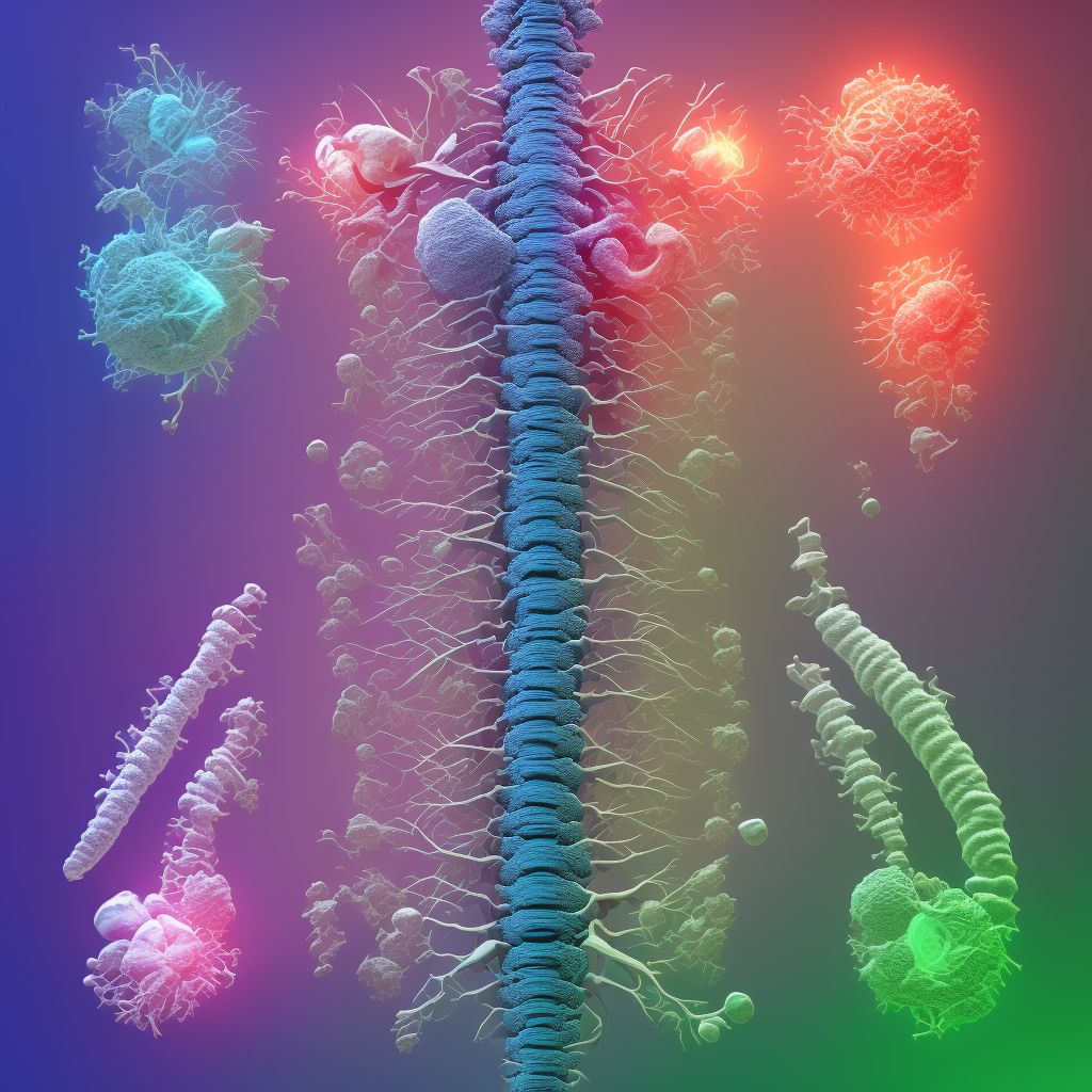 Other recurrent vertebral dislocation, lumbar region digital illustration