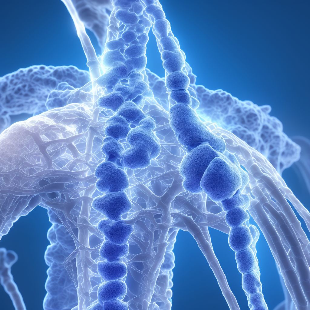 Ankylosing spondylitis of lumbosacral region digital illustration