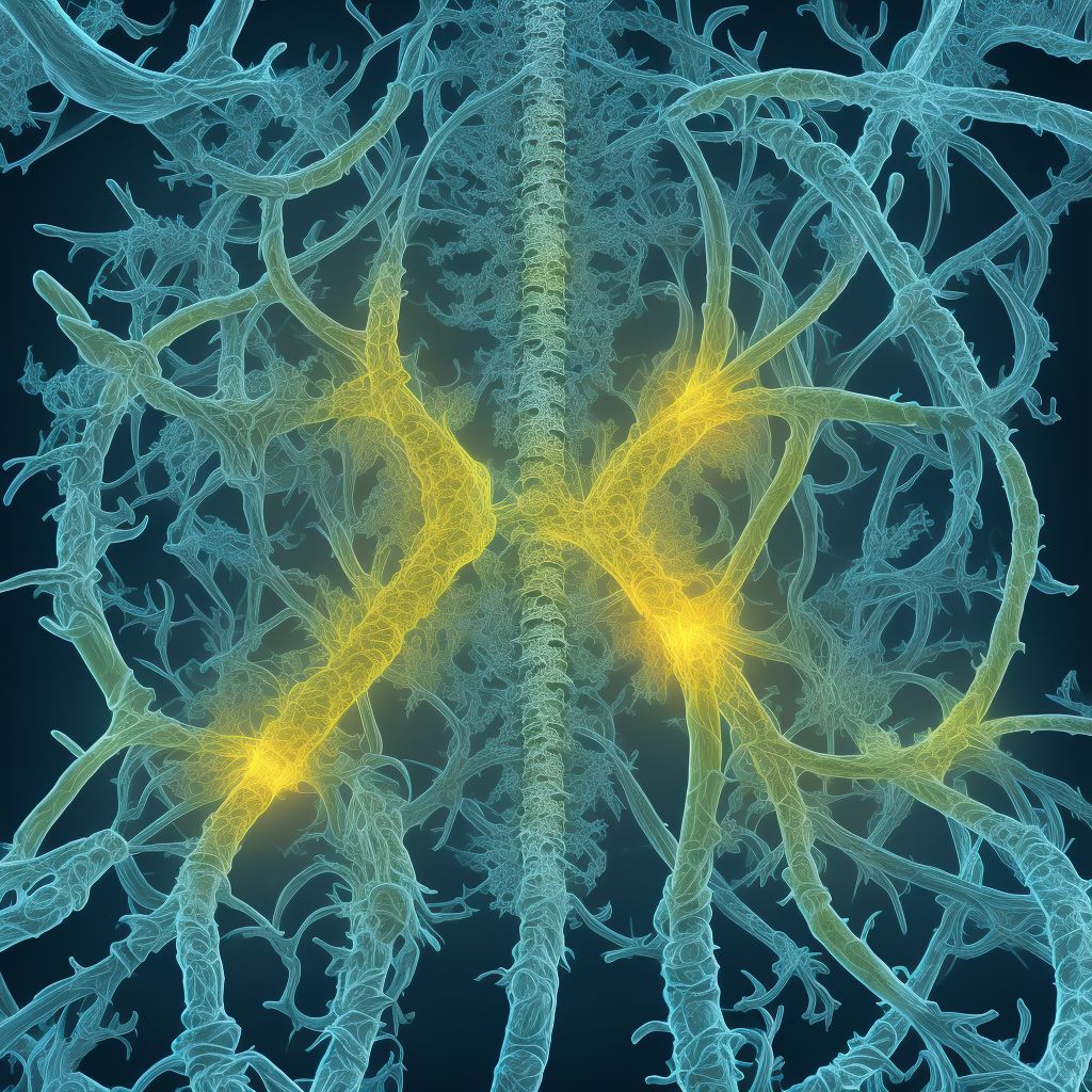 Spinal enthesopathy, cervical region digital illustration