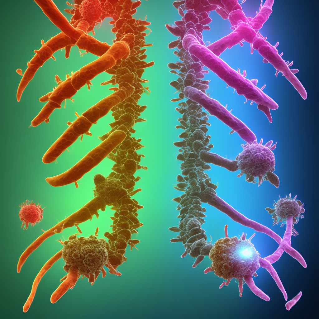 Spinal enthesopathy, lumbar region digital illustration