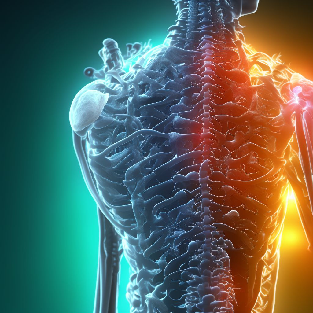 Spinal enthesopathy, lumbosacral region digital illustration