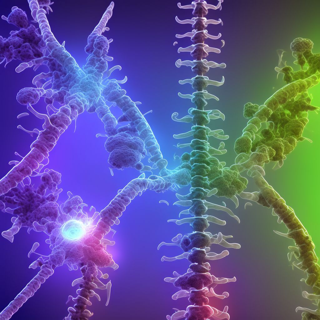 Spinal enthesopathy, multiple sites in spine digital illustration