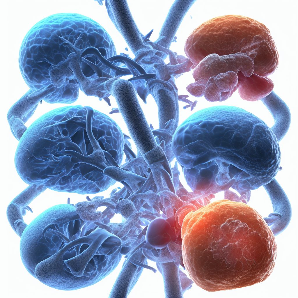 Osteomyelitis of vertebra, cervicothoracic region digital illustration