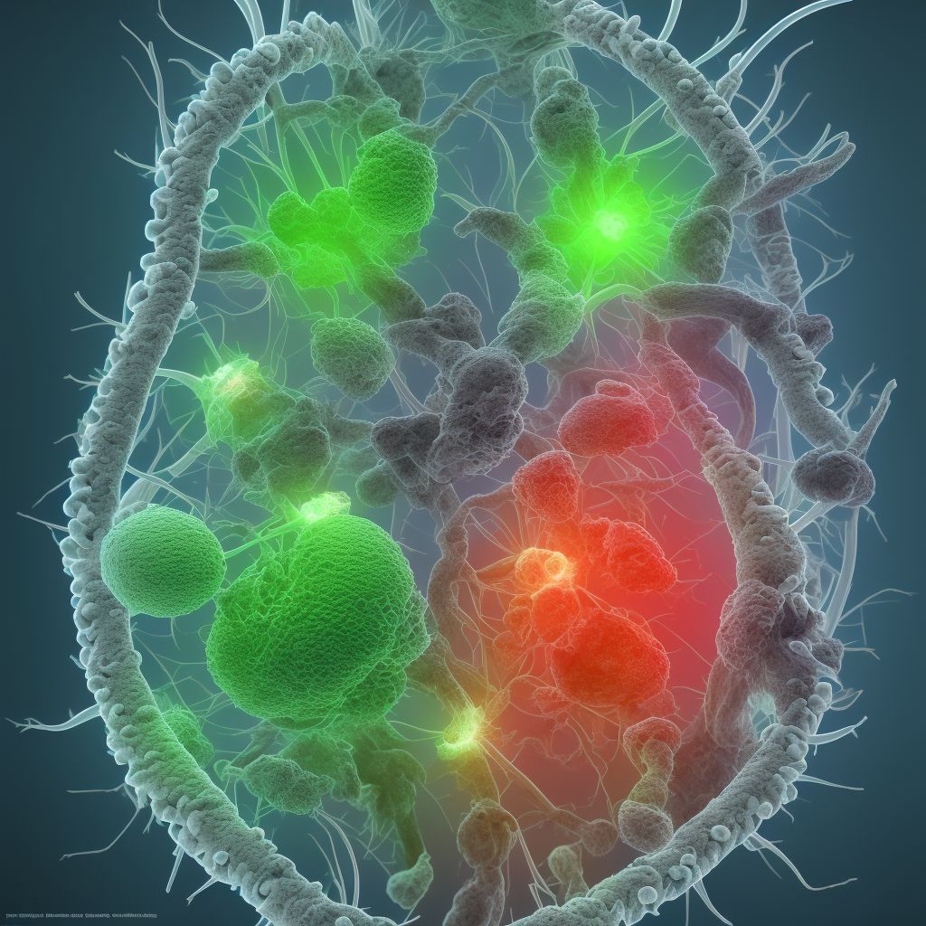 Infection of intervertebral disc (pyogenic), lumbar region digital illustration