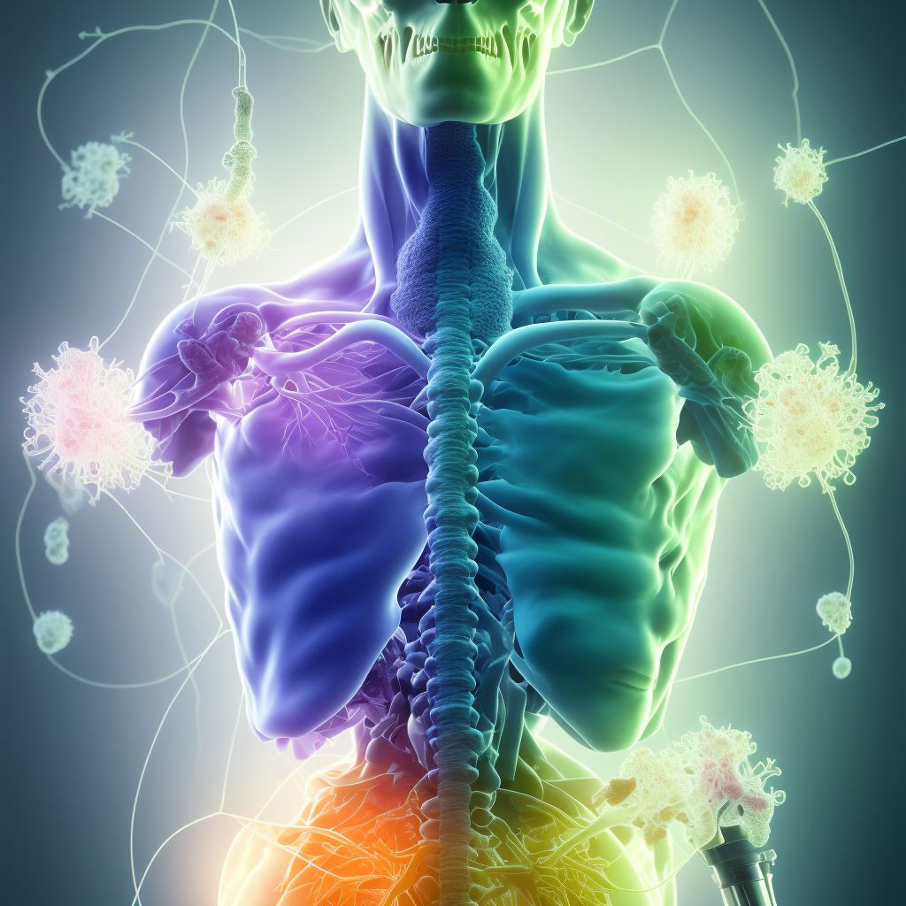 Discitis, unspecified, thoracic region digital illustration