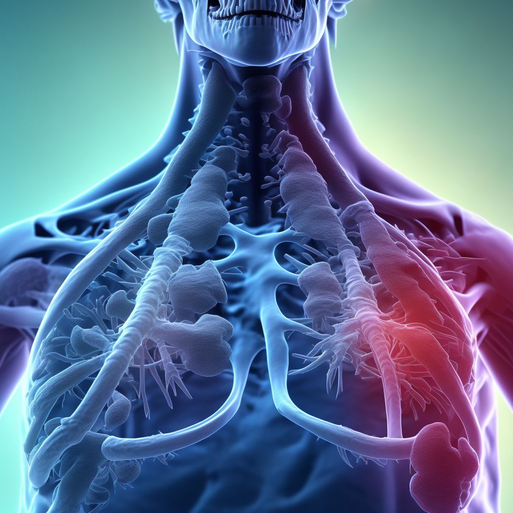 Other infective spondylopathies, cervicothoracic region digital illustration