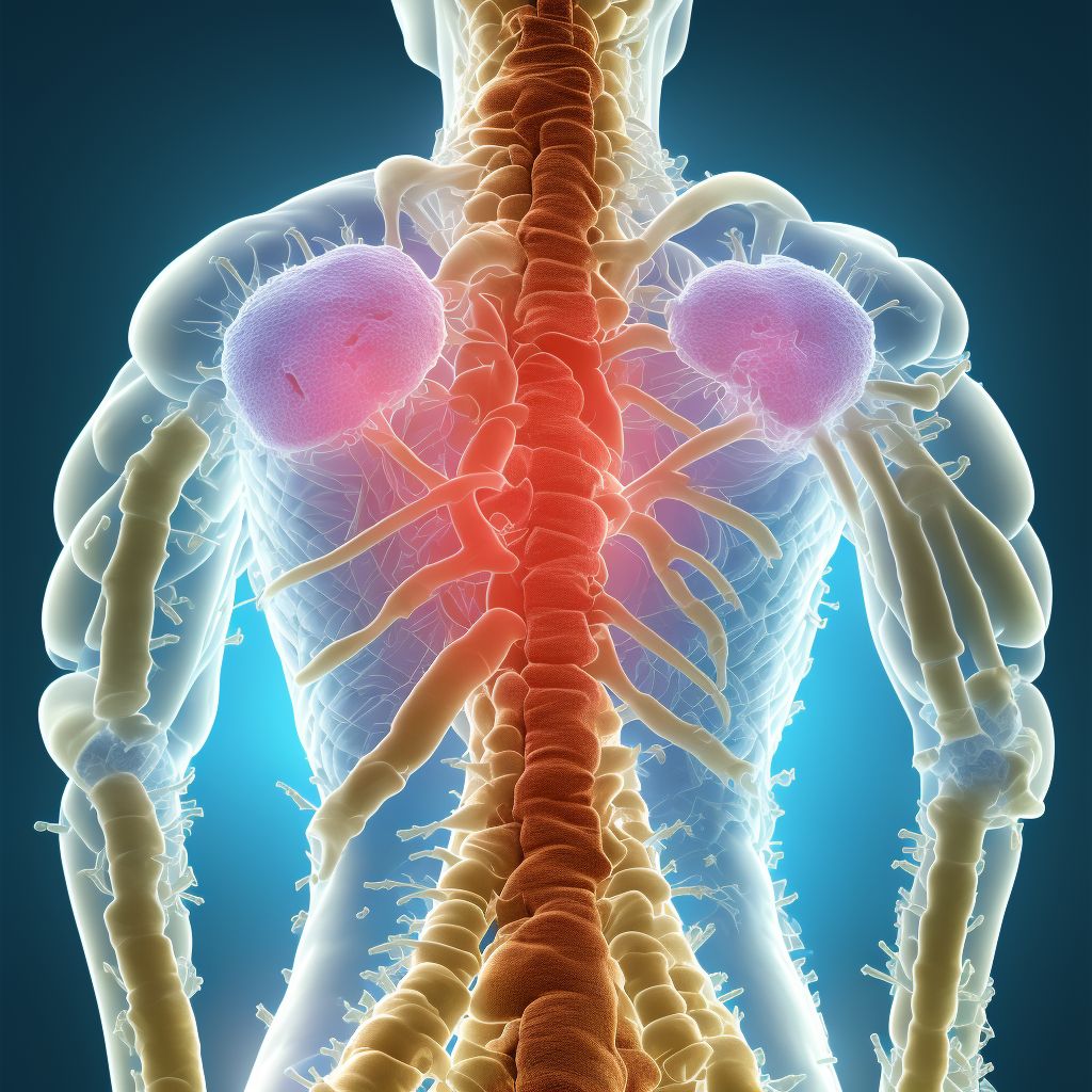 Other specified inflammatory spondylopathies, thoracolumbar region digital illustration