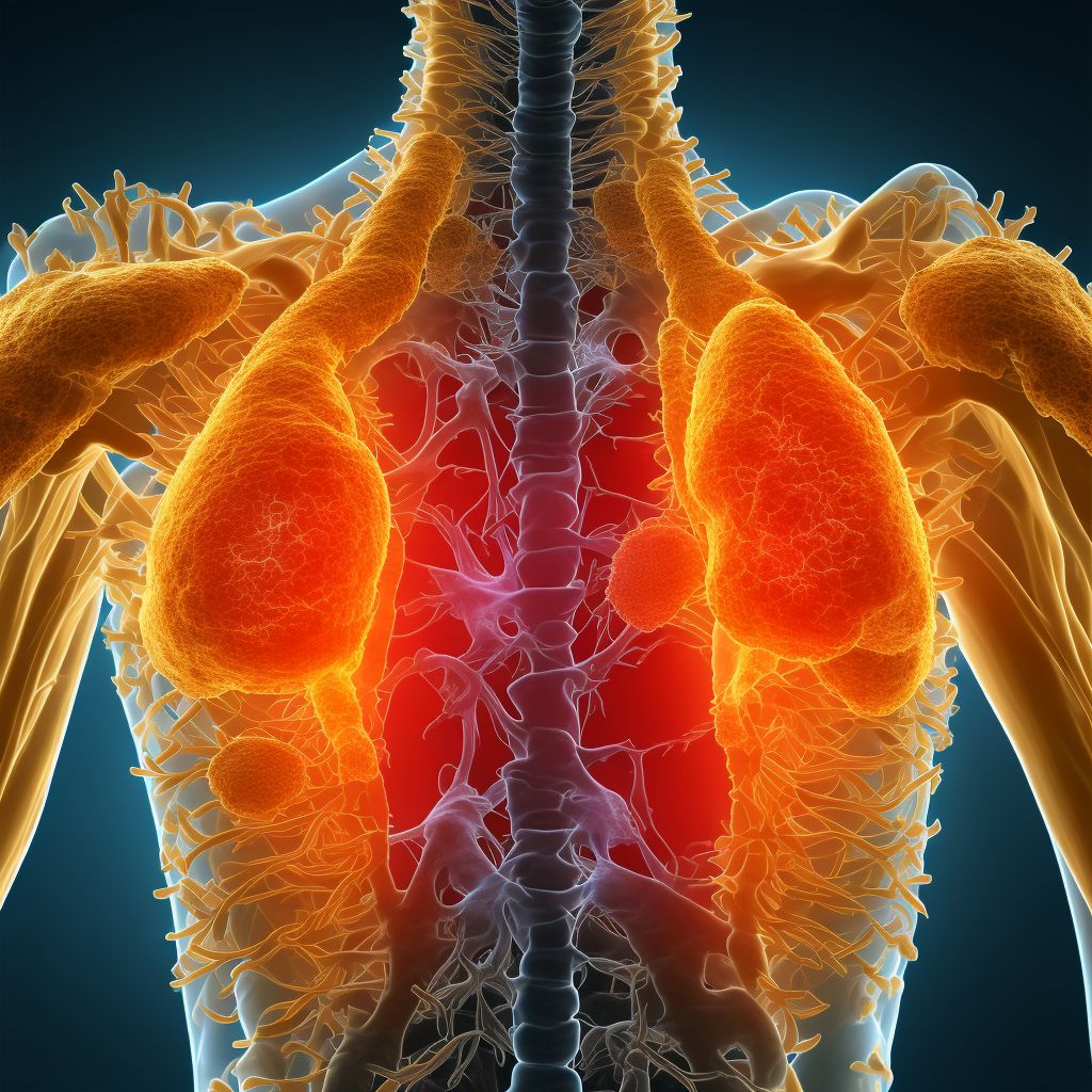 Unspecified inflammatory spondylopathy, sacral and sacrococcygeal region digital illustration