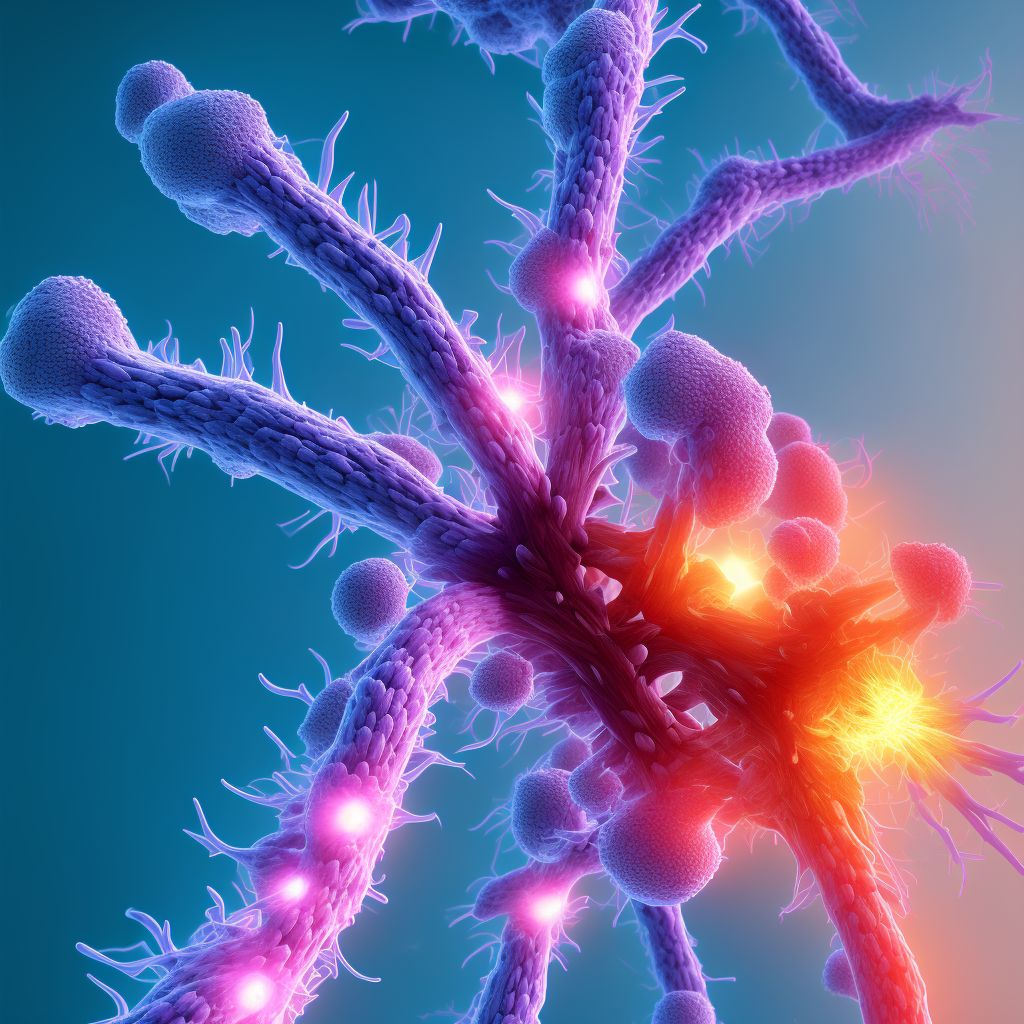 Unspecified inflammatory spondylopathy, multiple sites in spine digital illustration