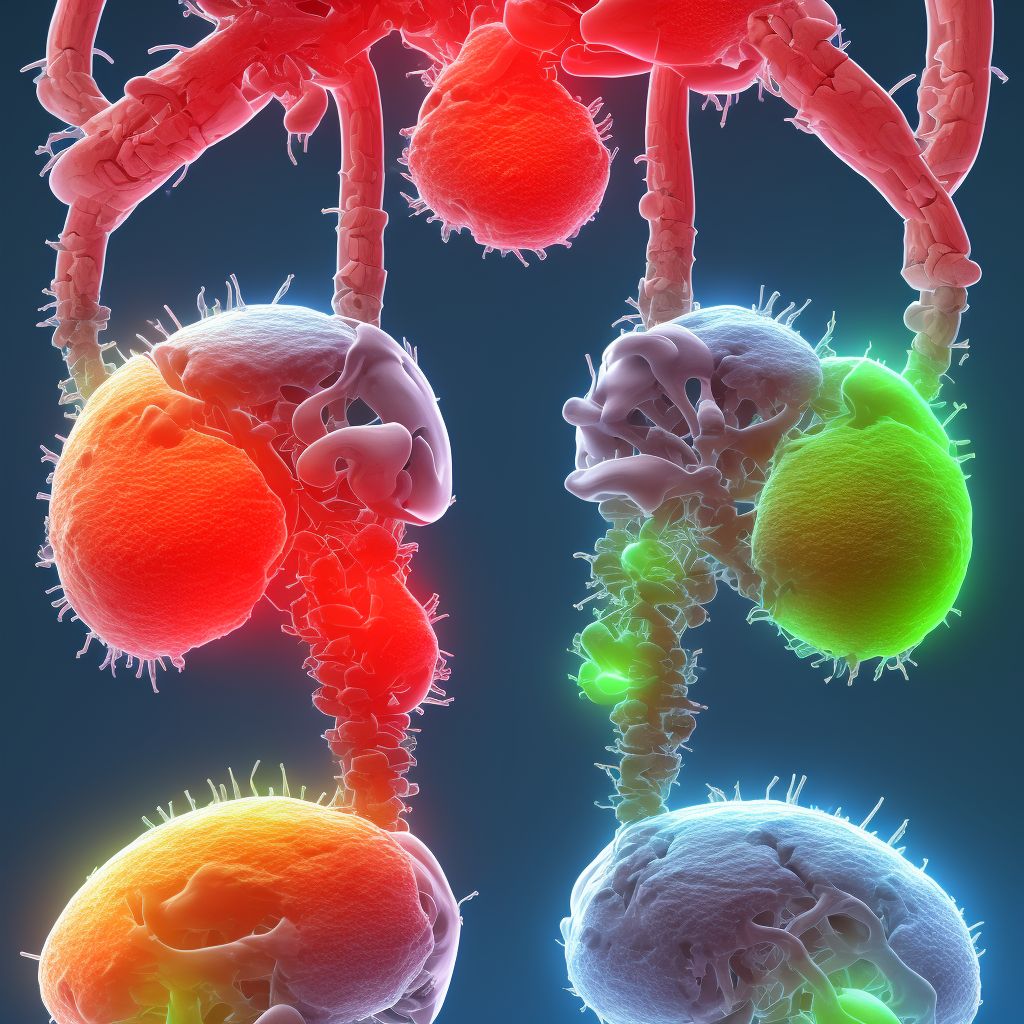 Anterior spinal artery compression syndromes, lumbar region digital illustration