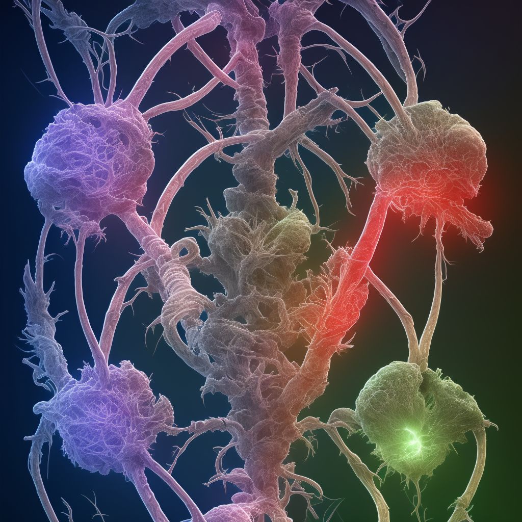 Vertebral artery compression syndromes, occipito-atlanto-axial region digital illustration