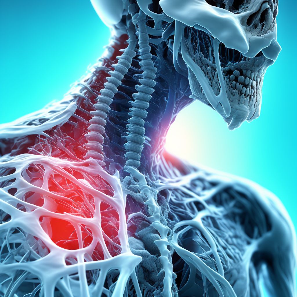 Vertebral artery compression syndromes, cervical region digital illustration