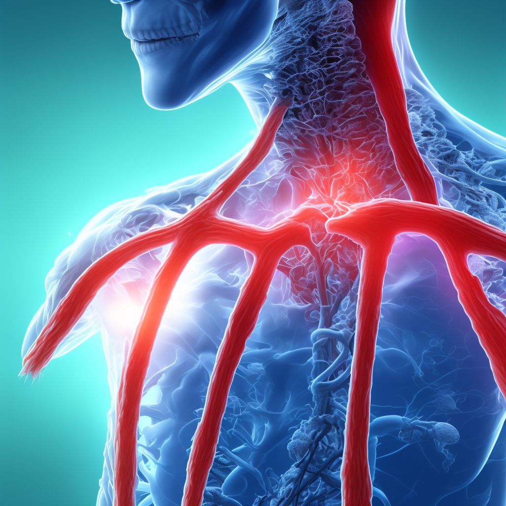 Vertebral artery compression syndromes, site unspecified digital illustration