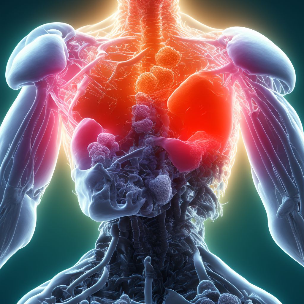 Other spondylosis with myelopathy, cervicothoracic region digital illustration