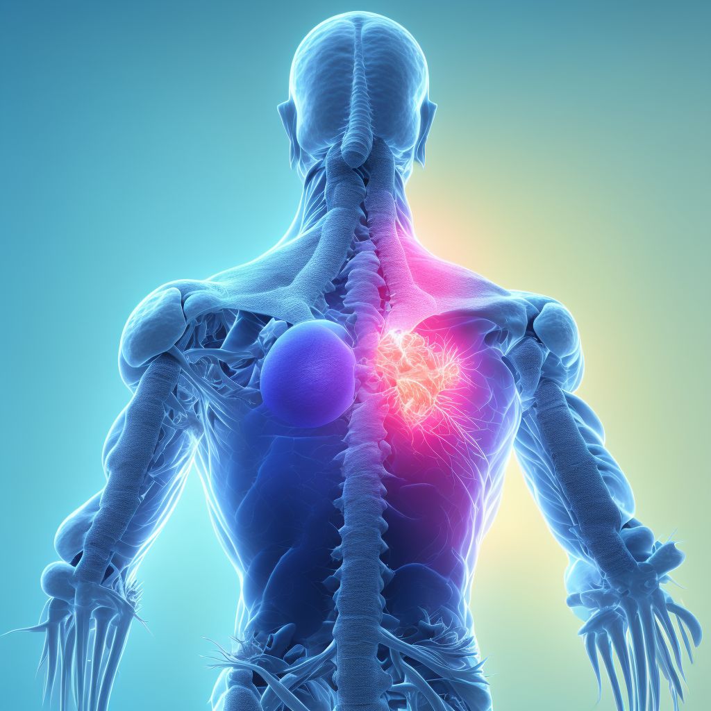 Other spondylosis with myelopathy, thoracic region digital illustration