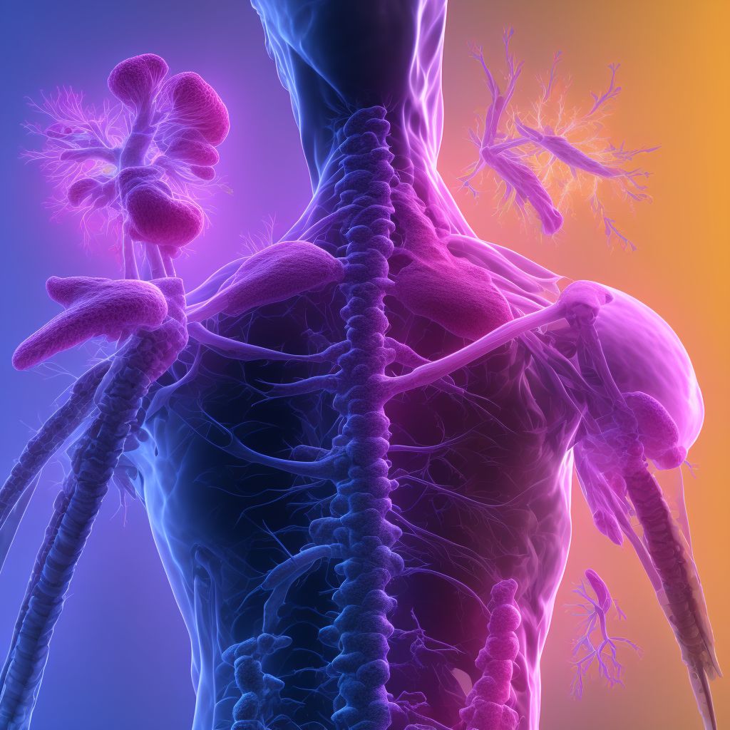 Other spondylosis with radiculopathy, thoracolumbar region digital illustration