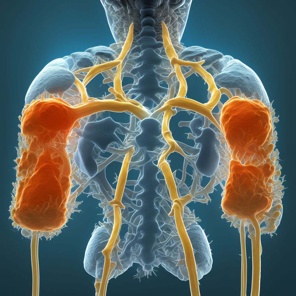 Spondylosis without myelopathy or radiculopathy, thoracolumbar region digital illustration