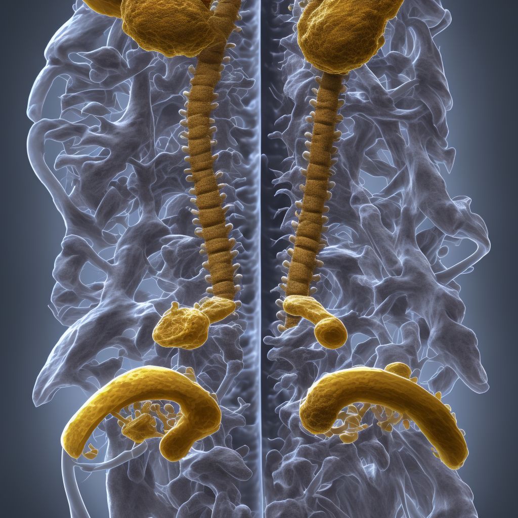 Spinal stenosis, cervical region digital illustration