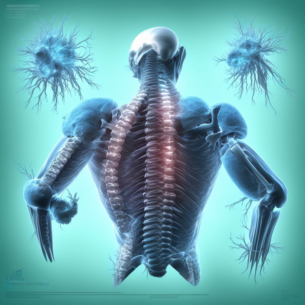 Spinal stenosis, cervicothoracic region digital illustration