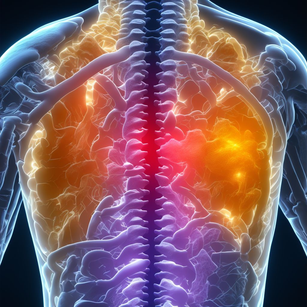 Spinal stenosis, thoracolumbar region digital illustration