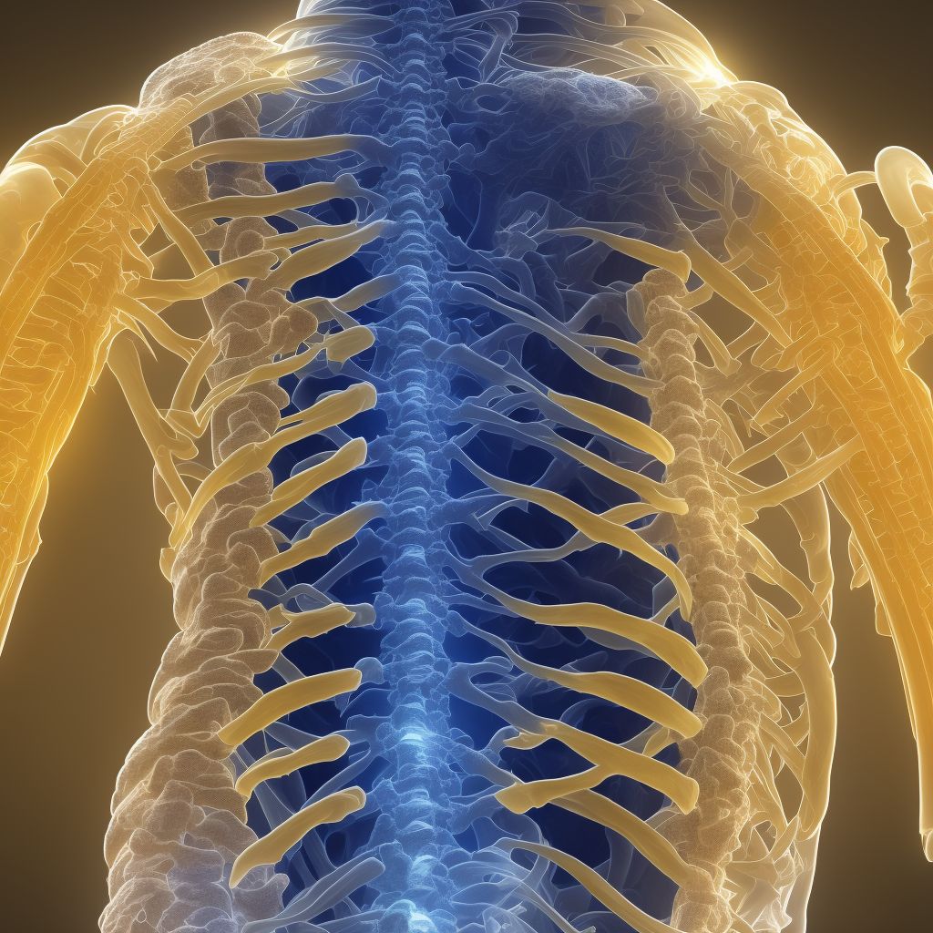 Kissing spine, lumbosacral region digital illustration