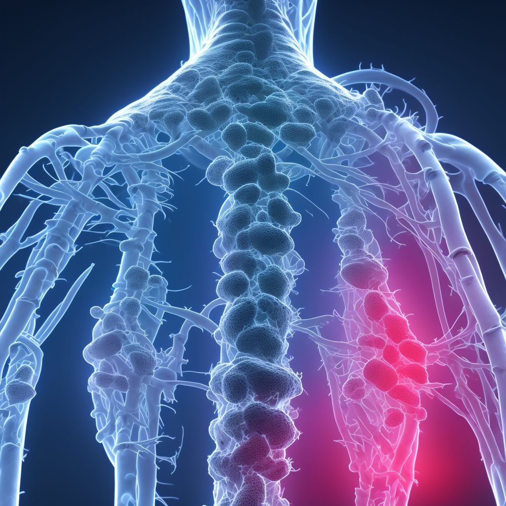 Traumatic spondylopathy, lumbosacral region digital illustration