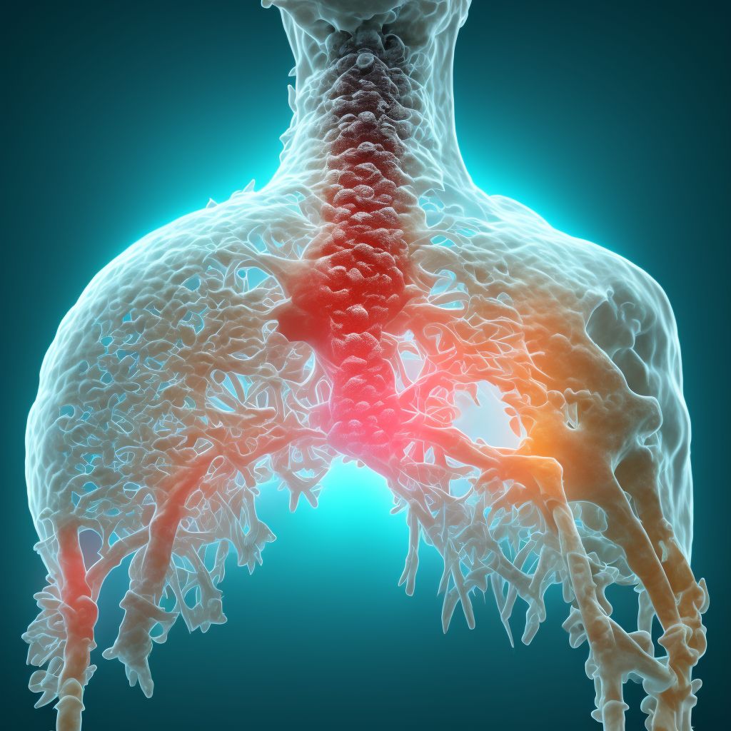 Collapsed vertebra, not elsewhere classified, sacral and sacrococcygeal region, initial encounter for fracture digital illustration